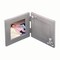 Contemporary Home Living 4.75" x 9.75" Silver Hinged Baby Photo Frame with Engraving Plate